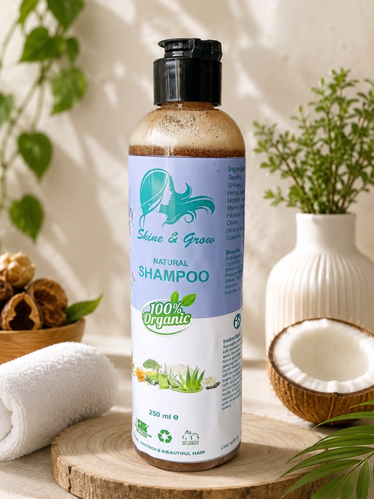 Shine & Grow Natural Shampoo 250ml
