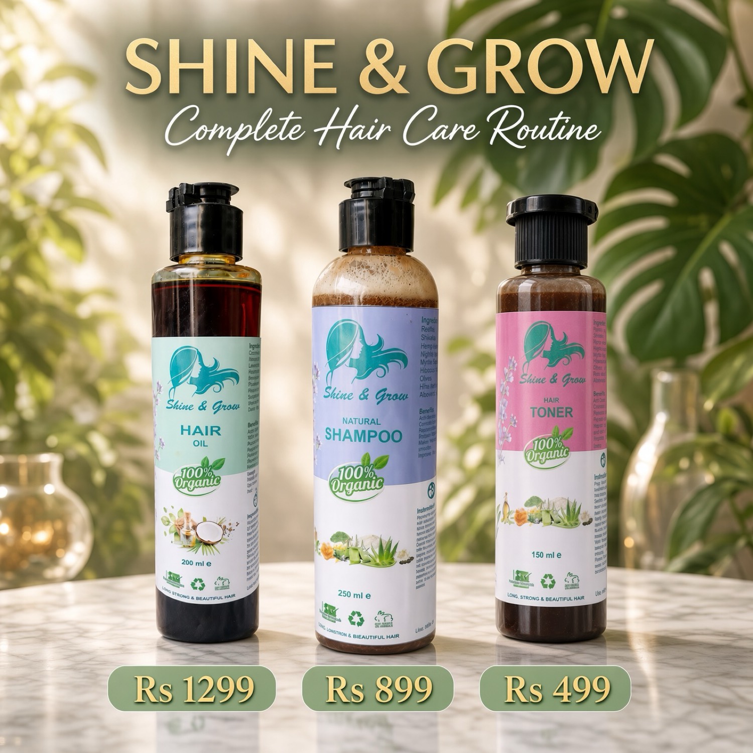Shine & Grow Complete Hair Care Range